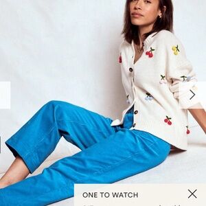 Boden Bright Blue Straight Leg Pants